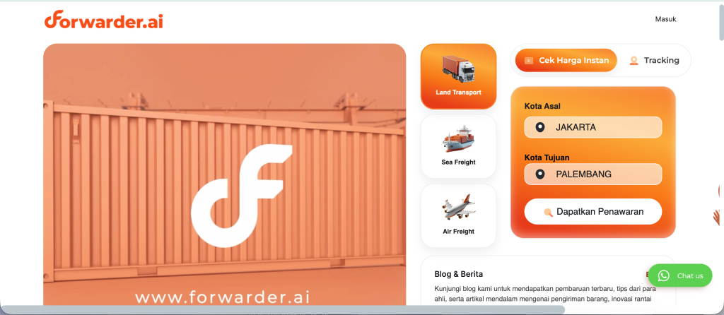 Cek Tarif FCL Instan